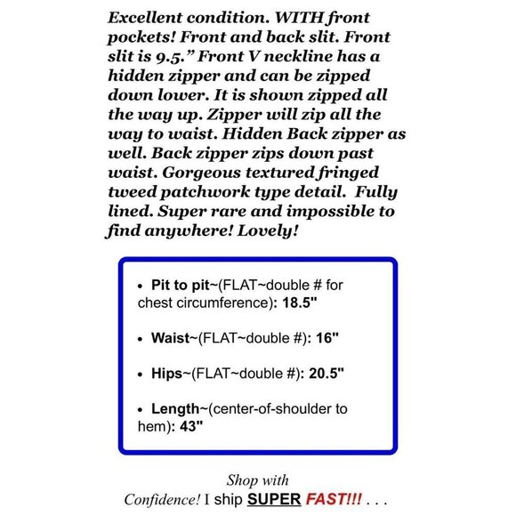 Escada 38 Sz 8 Black Ivory Plaid Tweed Fringed Textured Sheath Midi Dress V Neck - Picture 9 of 9